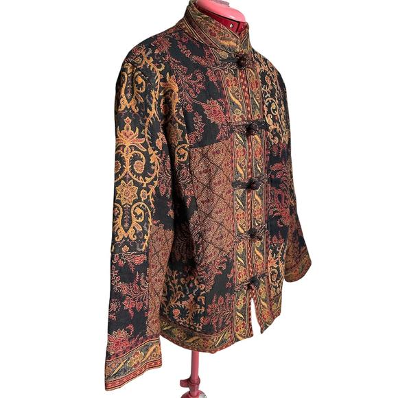 Vintage‎ White Stag Womens Size Medium 8/10 Patchwork Indian Tapestry Jacket - Picture 3 of 6